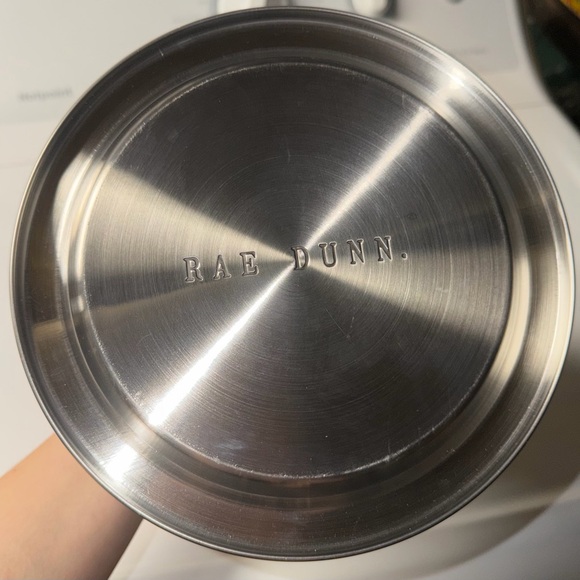 RAE DUNN christmas whistling tea kettle green wooden handle NEW - Picture 3 of 4